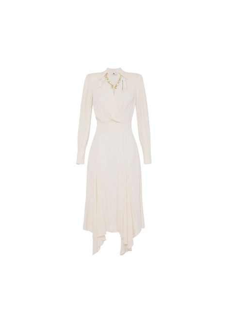 Abito Elisabetta Franchi donna AB86352E2 193 burro georgette  foulard ELISABETTA FRANCHI | Abiti | AB86352E2193